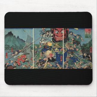 Samurai at war painting circa 1800's mouse pad