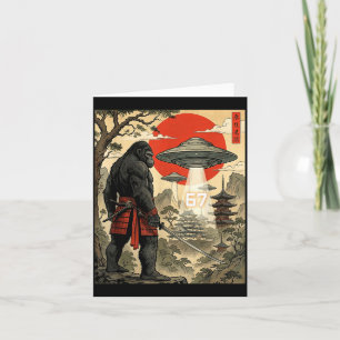 Samurai Bigfoot 67 Six Seven Meme Vintage Japanese Card