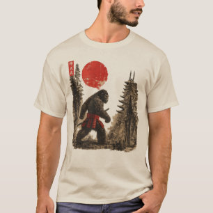 Samurai Bigfoot Japanese Vintage Graphic Ukiyo-e T-Shirt
