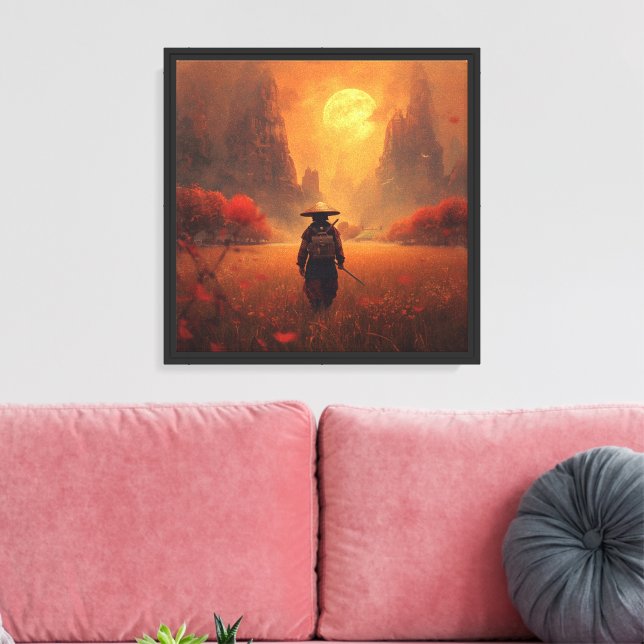 Samurai Canvas Art – Ancient Warrior Wall Décor G (Insitu(LivingRoom))
