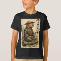 Samurai Capybara Japanese Art Vintage Graphic Funn