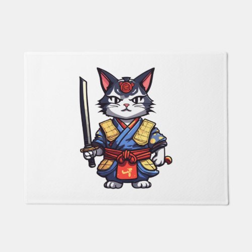 Samurai cat 11   doormat