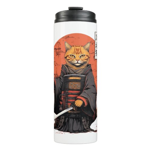 Samurai Cat 19   Thermal Tumbler