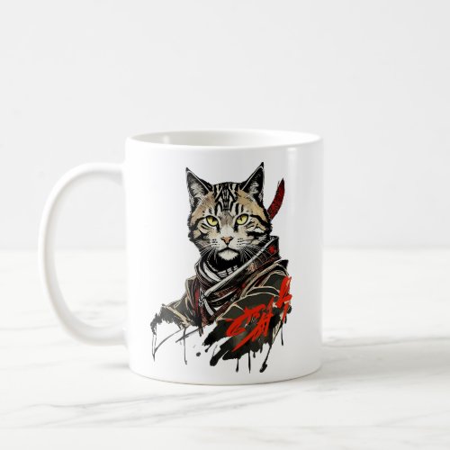 Samurai cat 4  coffee mug