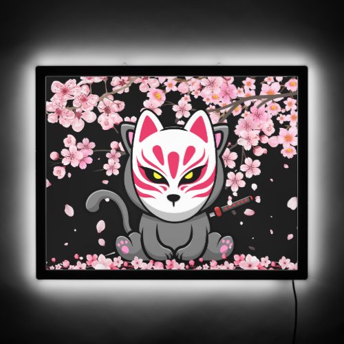 Samurai cat anime led sign Japanese  LED Sign