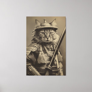 Samurai Cat Canvas Print