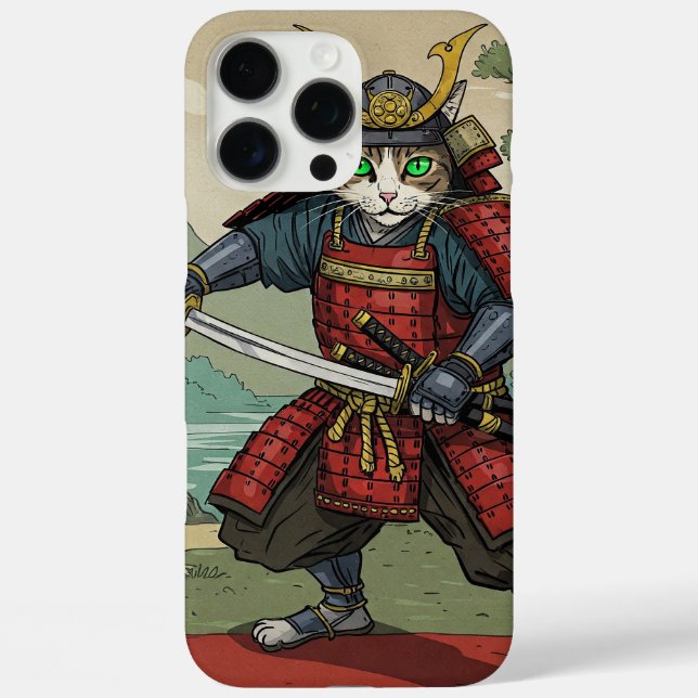 Samurai Cat Case-Mate iPhone Case (Back)