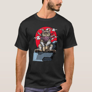 Samurai Cat Japanese Katana Warrior Ninja Sword Vi T-Shirt