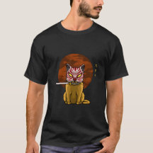 Samurai Cat – Katana Warrior Tee