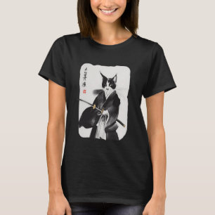 Samurai Cat Vintage Japanese Ukiyo e Warrior Art G T-Shirt