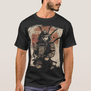 Samurai Cat Warrior Art Lovers T-Shirt