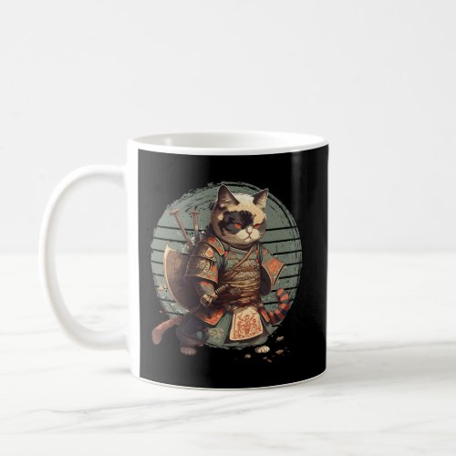 Samurai Cat Warrior Japanese Ninja Cat Kawaii Coffee Mug