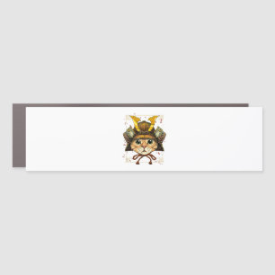 Samurai Cat Warrior Samurai Cat Lovers Car Magnet