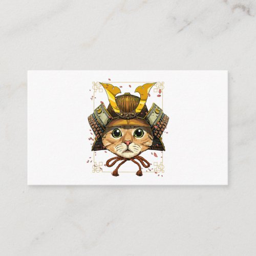 Samurai Cat Warrior Samurai Cat Lovers Enclosure Card