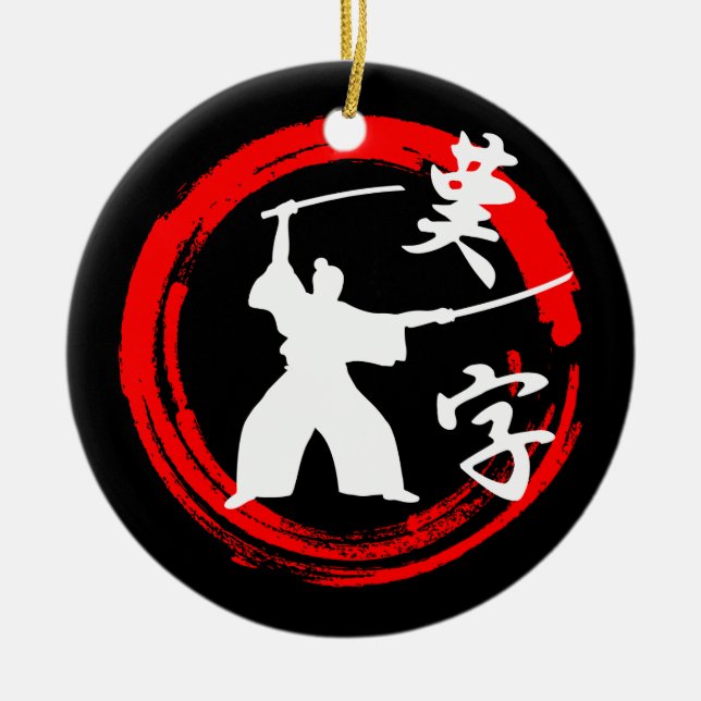 Samurai Ceramic Ornament (Front)