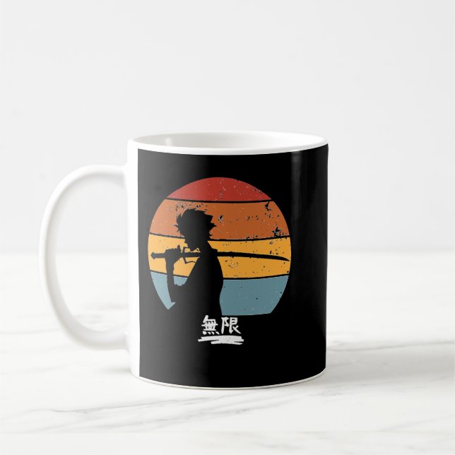 Samurai Champloo Mugen Sunse Silhoue Mugen Sam Coffee Mug (Left)