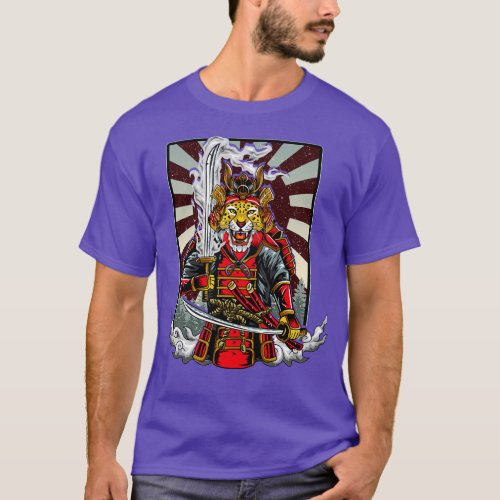 Samurai Cheetah Warrior Japan Japanese T_Shirt