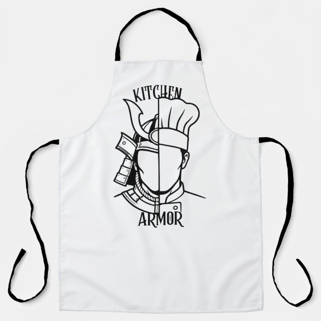 Samurai Chef Apron - Kitchen Armor Premium (Front)