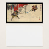 Samurai combat in the snow circa 1890 (Front & Back)