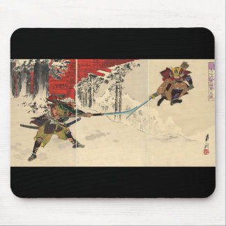 Samurai combat in the snow circa 1890 mouse pad