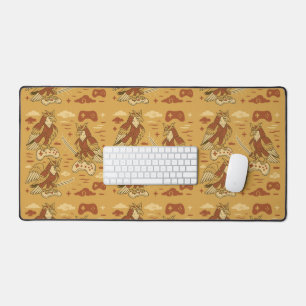Samurai Eagle with Game Controller  Desk Mat