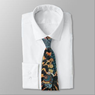 Samurai Fighting a Tiger, Kuniyoshi, Ukiyo-e Neck Tie