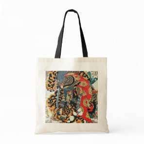 Samurai Fighting a Tiger, Kuniyoshi, Ukiyo-e Tote Bag