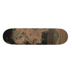 Samurai Fighting at Night circa 1770 Skateboard Deck