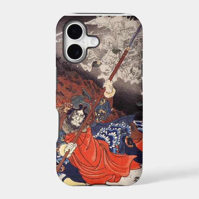 Samurai Fighting Demons Iphone Case (Back)