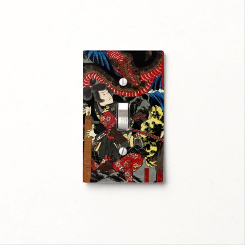 SAMURAI FIGHTING GIANT SNAKE TOAD LIGHT SWITCH COVER