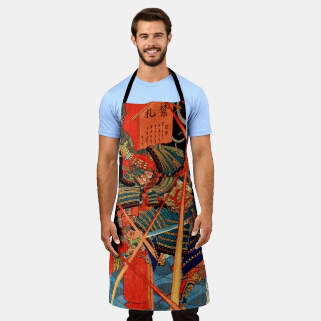 SAMURAI FIGHTING MONSTER APRON (Worn)