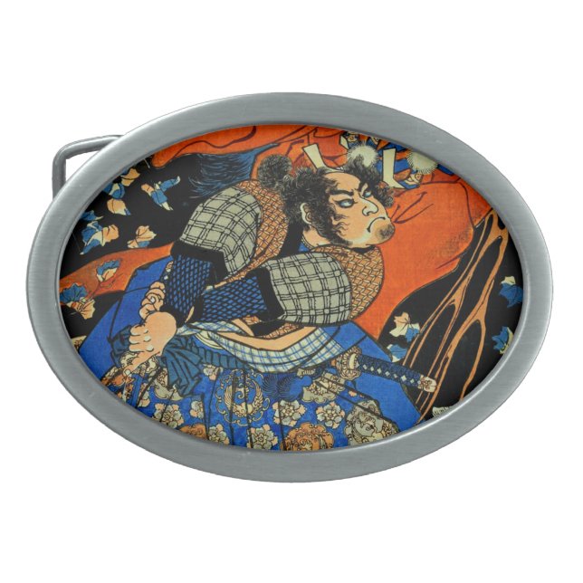 SAMURAI FIGHTING MONSTER BELT BUCKLE (Front)