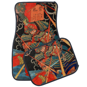 SAMURAI FIGHTING MONSTER CAR FLOOR MAT