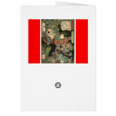 Samurai fighting Tengu, Circa 1866 Cards (Back)