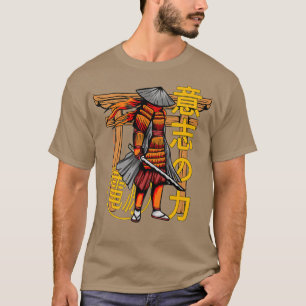Samurai Figurine Strength Willpower Vintage Japan T-Shirt