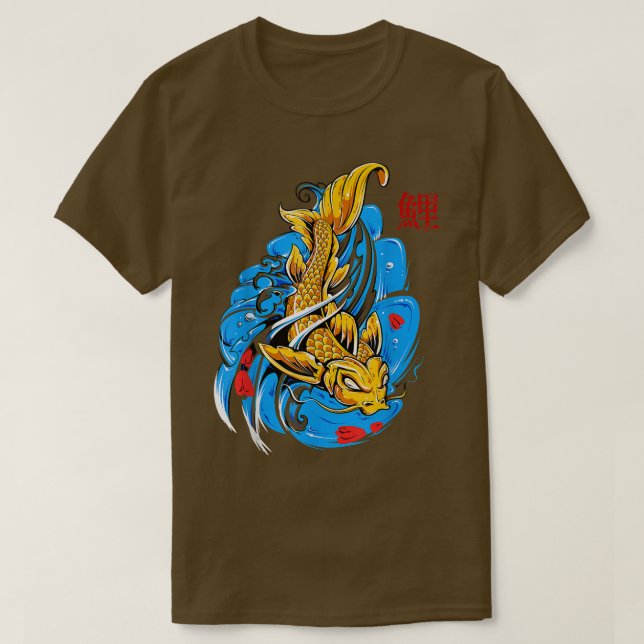 samurai fish and waves  (2) T-Shirt (Design Front)