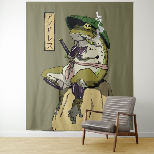 Samurai Frog Guardian of the Lotus Tapestry