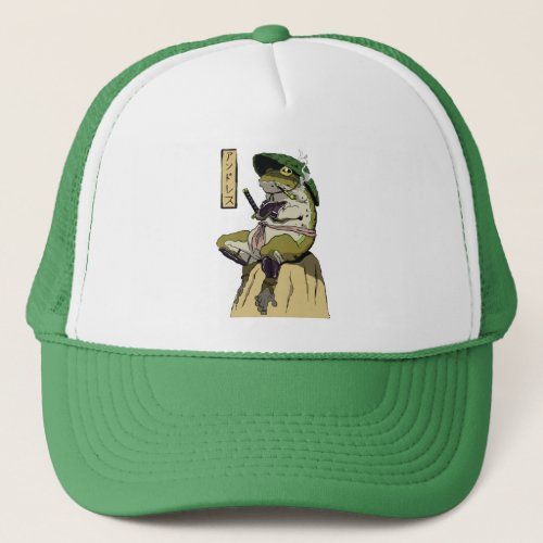 Samurai Frog Guardian of the Lotus Trucker Hat