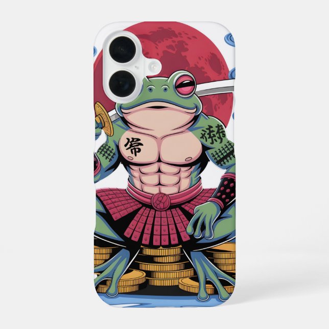 Samurai Frog Warrior art Iphone Case (Back)