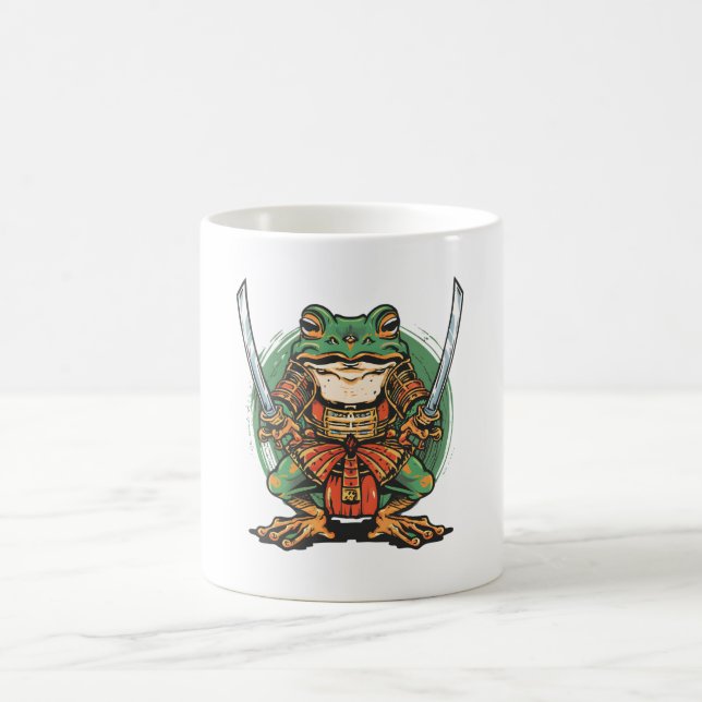  Samurai frog warrior Classic Mug (Center)