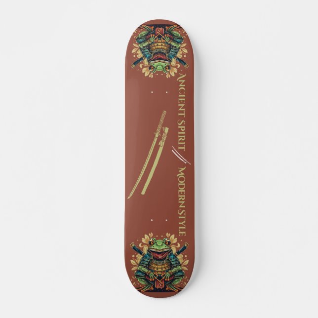 Samurai frog warrior Skateboard (Front)