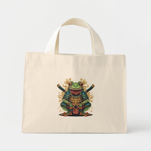 Samurai frog warrior Tiny Tote (Front)