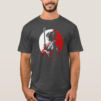 Samurai Geisha with Katana Rising Sun Warrior Boxy T-Shirt