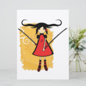 Samurai Girl Card (Standing Front)