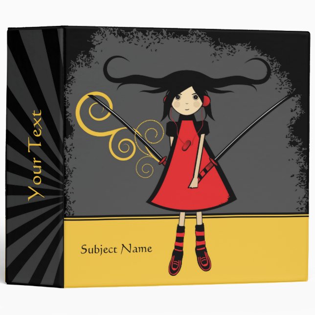 Samurai Girl School Binder (Front/Spine)