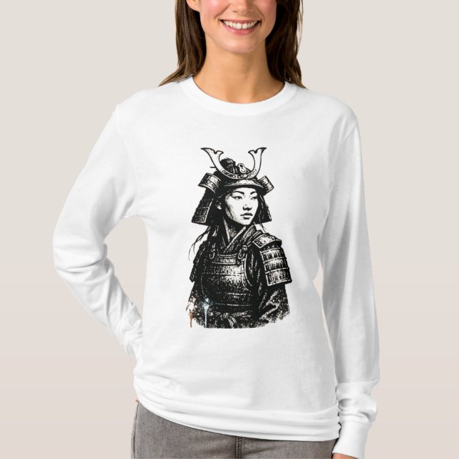 Samurai Girl street art T-Shirt (Front)