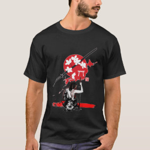 Samurai Girl warrior bushido code Japanese swordsm T-Shirt