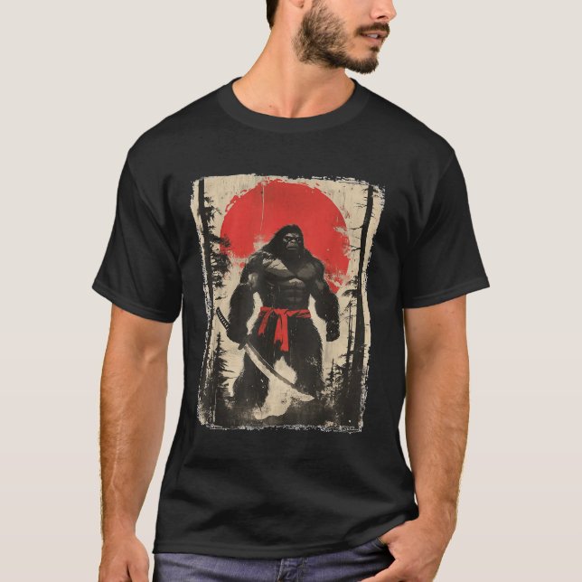 Samurai Gorilla Warrior Epic Japan Bushido Art T-Shirt (Front)