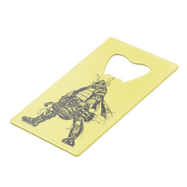 Samurai Gunner Credit Card Bottle Opener (Front Angled)