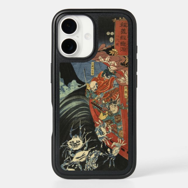 Samurai Hero Minamoto no Yoshitsune vs. Ghost Crab Otterbox iPhone Case (Back)